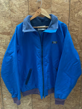 Vintage 90s blue grey LL Bean fleece lined heavy shell winter jacket size XL